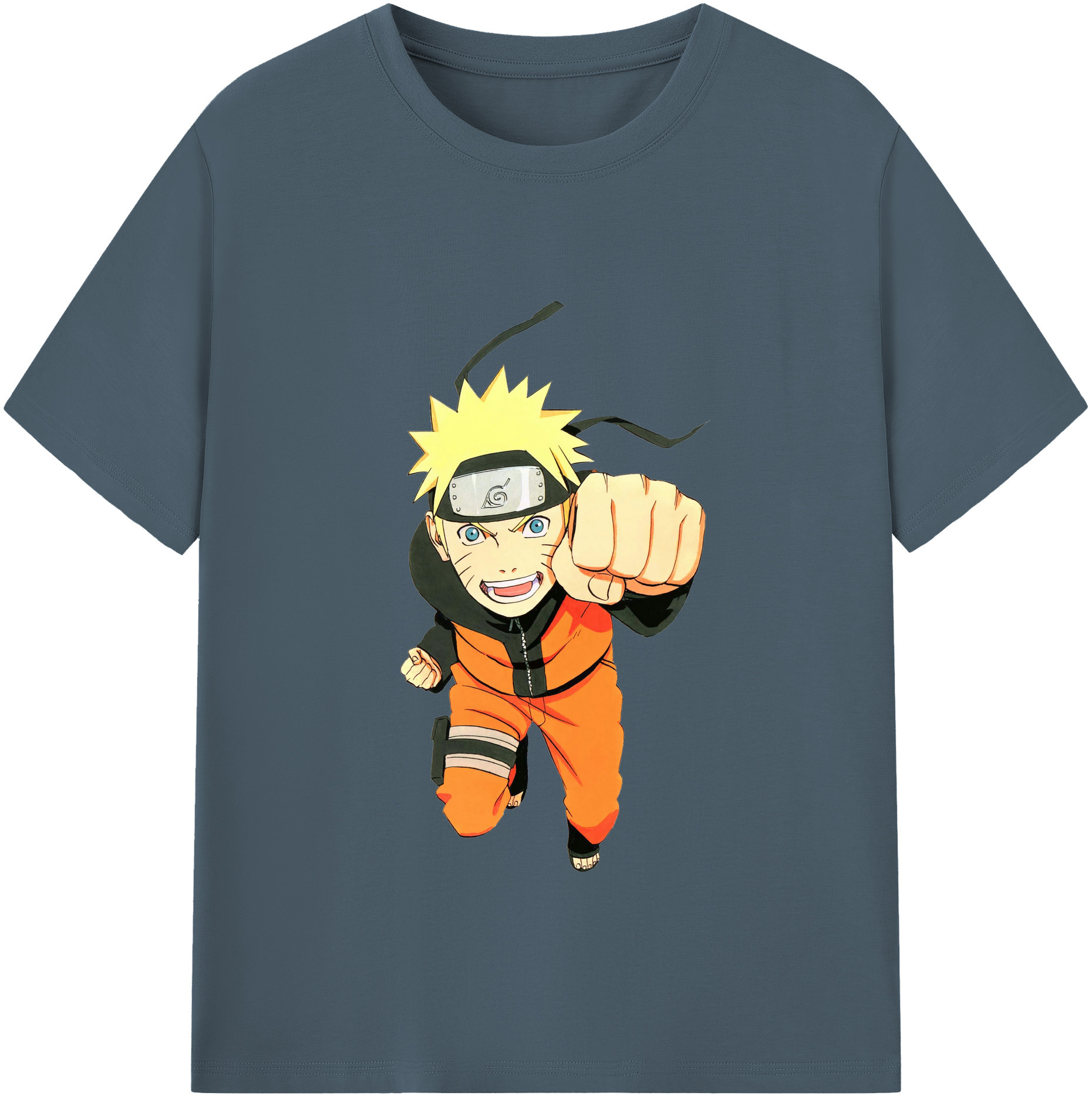 （画像用） NARUTO -ナルト- うずまき ナルト Uzumaki Naruto 綿100％半袖Tシャツ（フロントプリント）